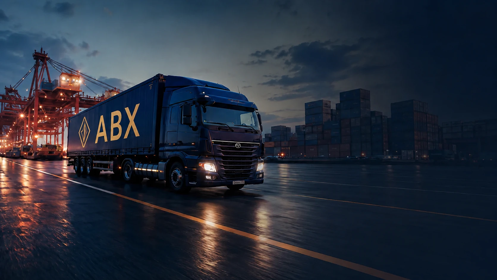 ALBASIR EXPRESS truck at port
